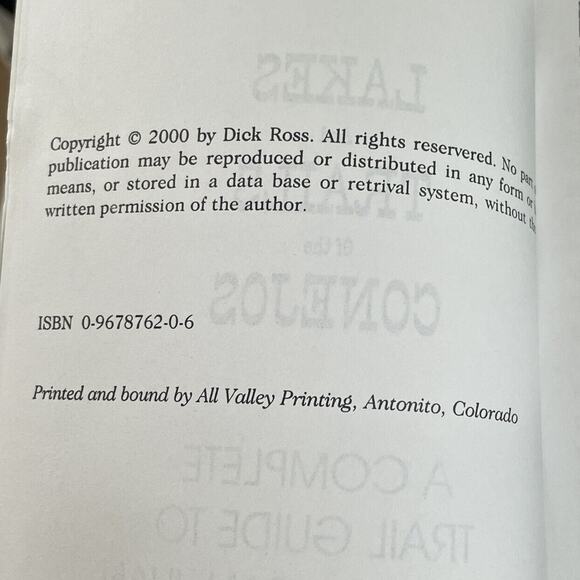 Lakes & Trails of the Conejos Trail Guide South San Juan Wilderness SIGNED Book - Picture 9 of 15